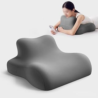 JYHHCYS Pillow for Reading in Bed Laying Down - Multifunctional Prone Stomach Laying Cushion for Supine, Lateral, Prone Positions - Soft Back Pain Relief Incline Cushion(Grey)
