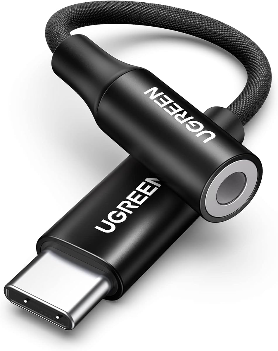 USB C to 3.5mm Audio Adapter Type C to Aux 24bit/96kHz, Black | HiFi DAC, USB-C to Headphone Jack Dongle Cable Compatible with iPhone 17 16 Pro Max/16 Plus, iPad, Galaxy S26 Ultra, Pixel 10