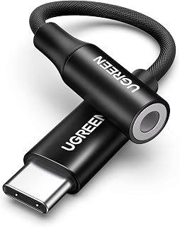 UGREEN USB C to 3.5mm Jack DAC Hi-Fi Stereo Audio Type C Aux Headphone Adapter Compatible with Galaxy S23 Ultra S21 S20 FE iPhone 15 12.9 iPad Pro/Mini 6 Pixel 7/6 Tab S8 Oneplus 11/8T (Black)