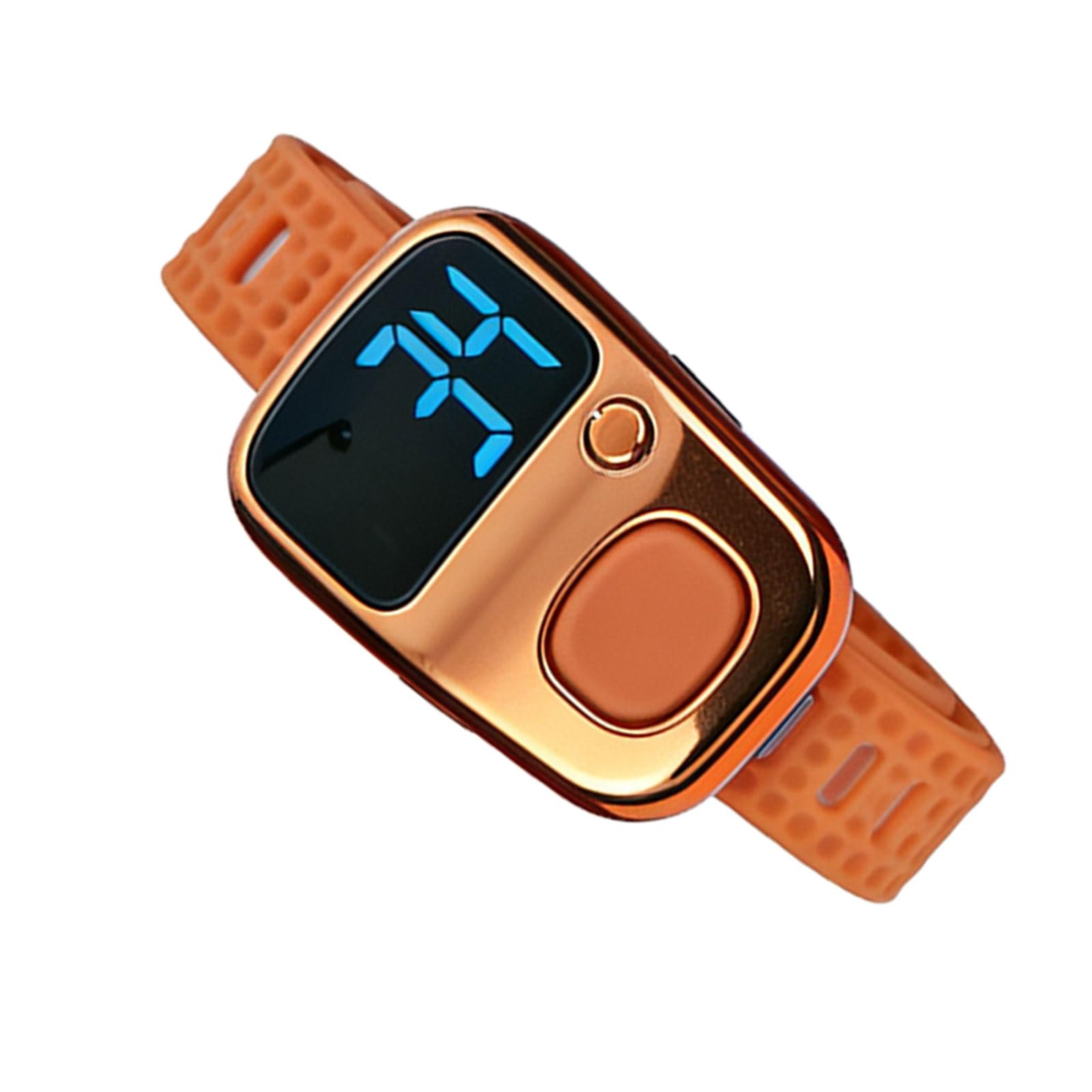 Piexangh Gold Led Display Rechargeable Clickers Timer Silicone Strap Portable For Industrial Use Counter