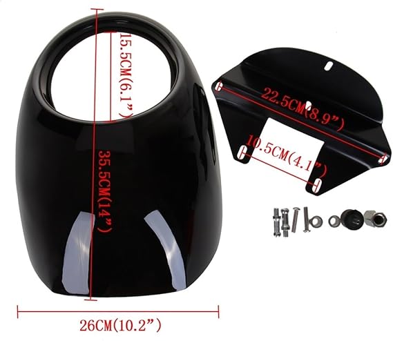 Motorcycle Headlight Grill Motorcycle Headlight Fairing Mask Light For Sportster For Dyna For Street Bob FX/XL 883 For Custom 1200 Front Fork Mount Kit
