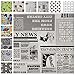 Panini Tessuti, Tessuto Misto Cotone Fantasia Giornale - Venduta al Mezzo Metro, Larghezza Fissa 140 CM; 1 qtà=50cm; 2qtà=100cm - Arredo, Sedie, Divani, Fai da Te