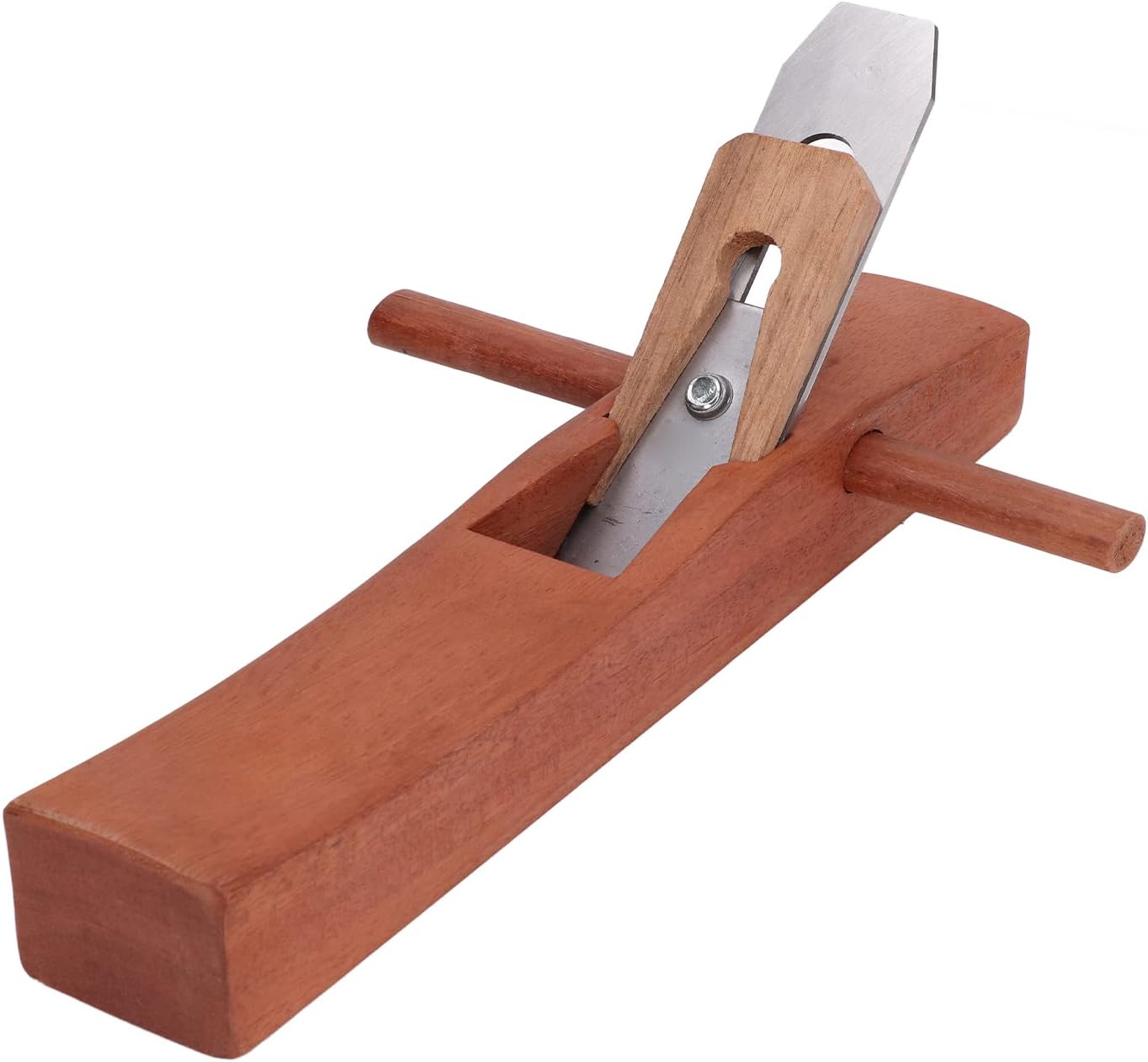 Fafeicy Mini Wood Hand Plane 55# Steel Padauk Woodworking Manual Planer with Ergonomic Handle Fine Wood Blade for Carpentry Woodcraft Tool