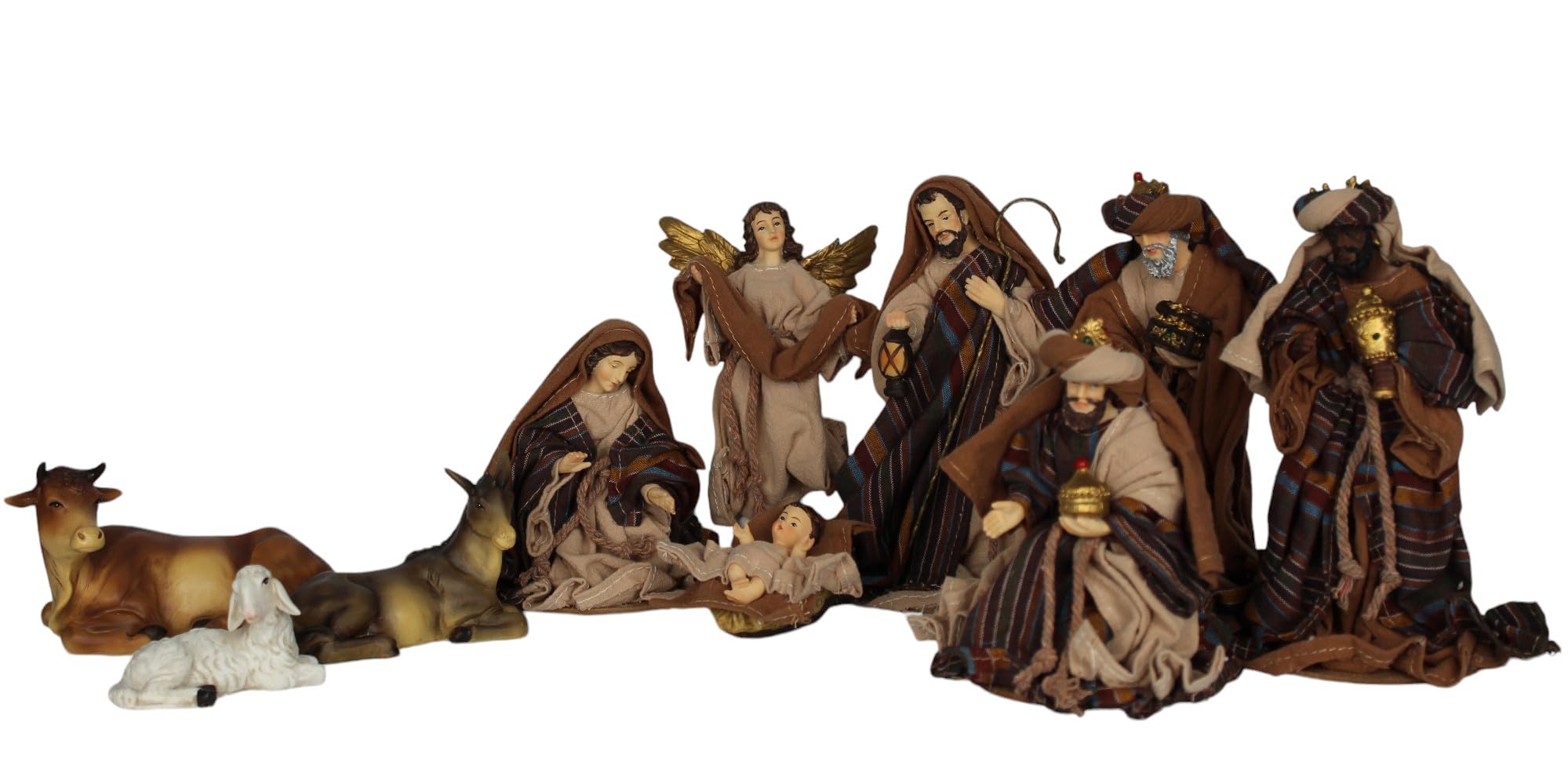 ZICOM Ankleidefigurenset Elijah, Krippenfiguren klassisch ca. 16cm 10-TLG. Polyresin bekleidet