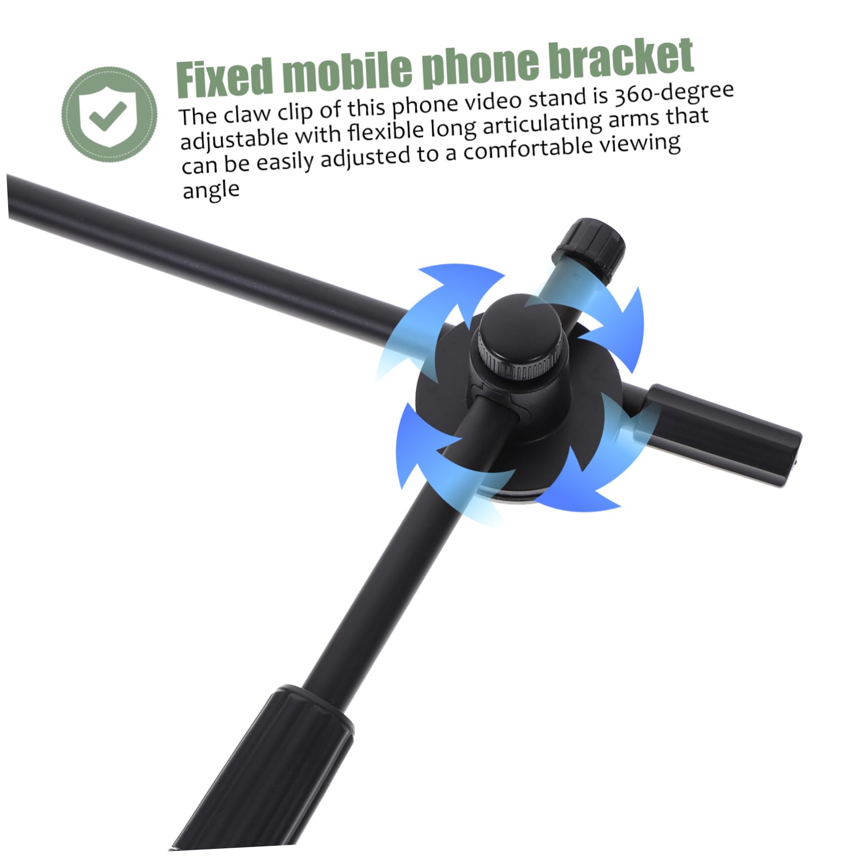 Support de Téléphone Réglable 360 Degrés en Abs et Métal, Support Suspendu sans Mains pour Téléphone Portable, pour Tête de Lit et Vidéo