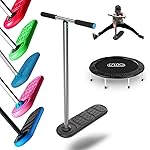 In Do The Trick Scooter Kickstart Classic - Black, Adjustable Handlebar 570/670mm, Ages 6-15 - Trampoline Scooter for Kids 6-15 & Adults, Tricks Indoors & Outdoors