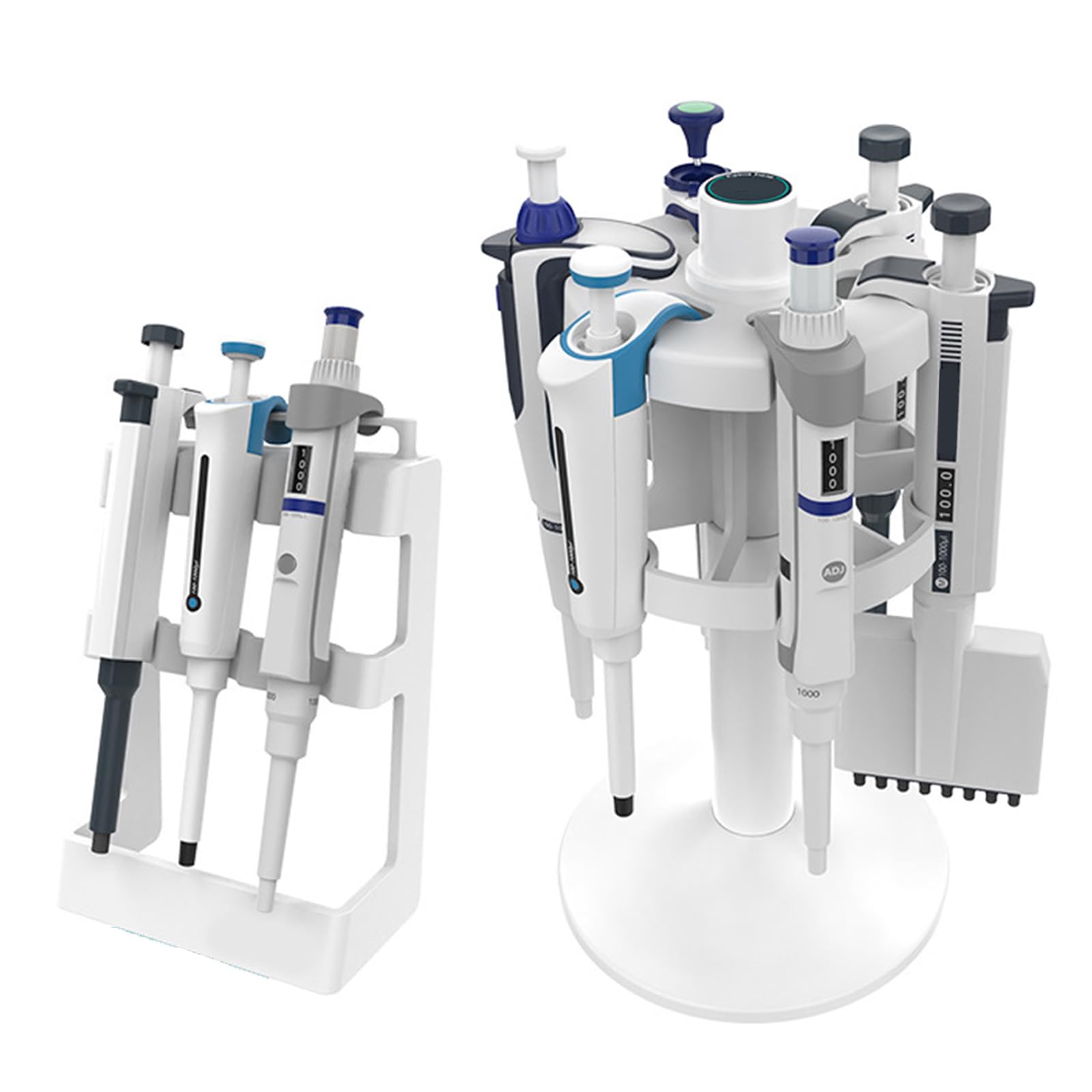Soporte para pipetas de laboratorio para 3 a 9 pipetas, soporte giratorio para pipetas de laboratorio, soporte de almacenamiento para micropipetas