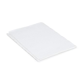 Crosstex WPXWH Polyback Patient Towels, 3-Ply Tissue with 1-Ply Poly, 19" x 13" Size, White Pack of 500