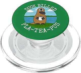 Duck Billed Platypus, Pla-Tea-Pus, Australia Funny PopSockets MagSafe PopGrip for iPhone