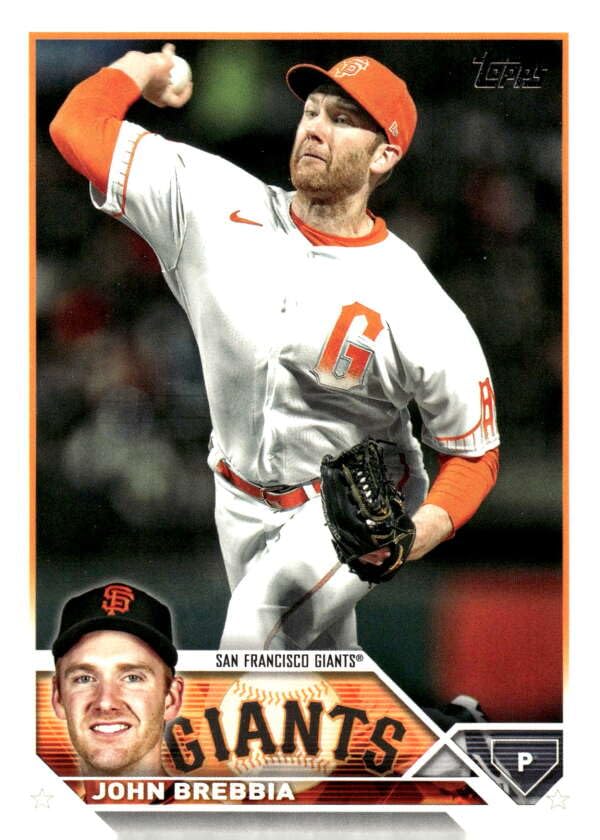 2023 Topps Update Series #US157 John Brebbia NM+-MT+ San Francisco Giants Baseball