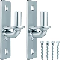 Heavy Duty Wall Mount Gate Hinges 2 Pack, 5/8" Pin Galvanized Steel for Farm Chain Link Fence Gates & Posts
