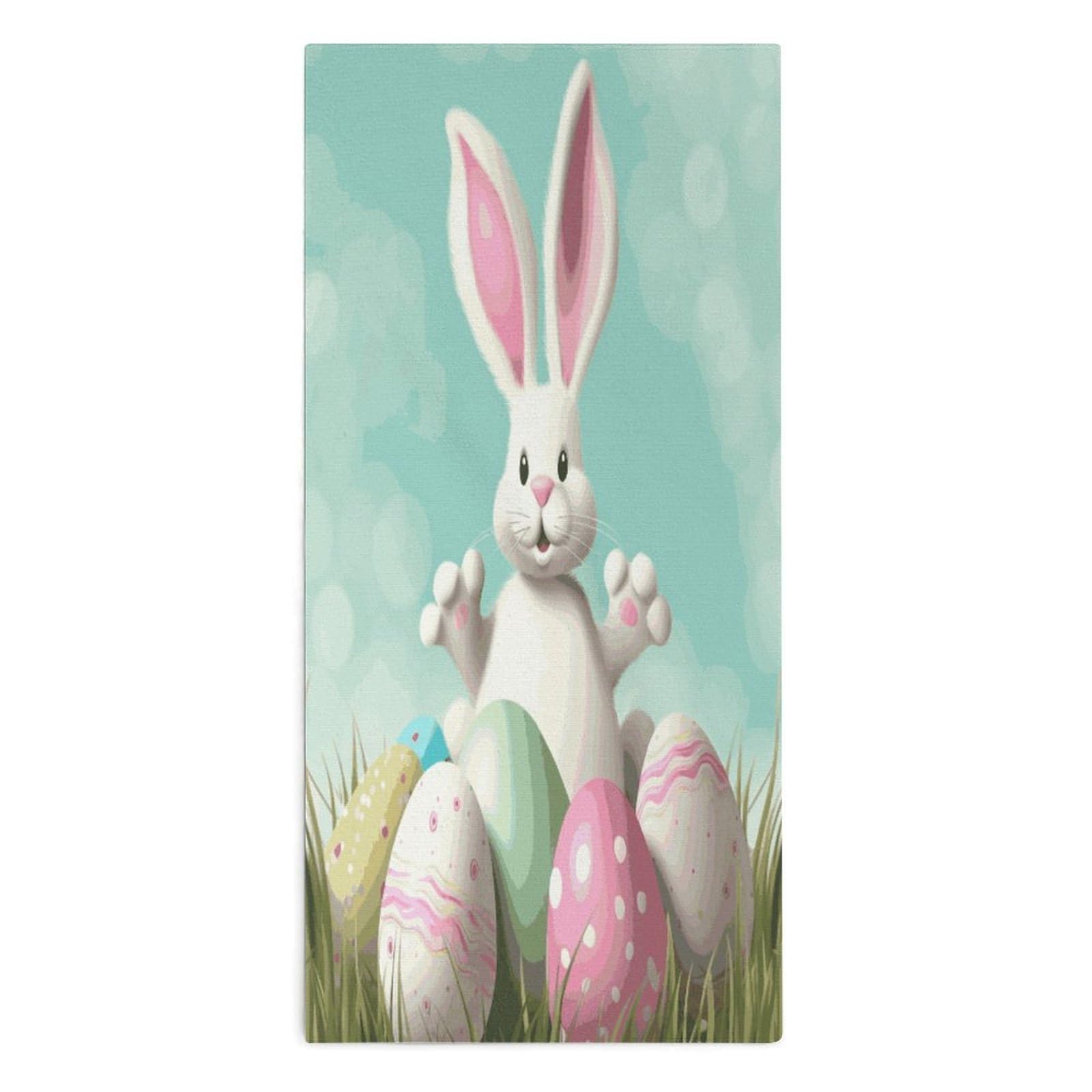 Btcowzrv Style Happy Easter Eggs Bunny Tail1 Bath Towel Beach Towels Shower Towel