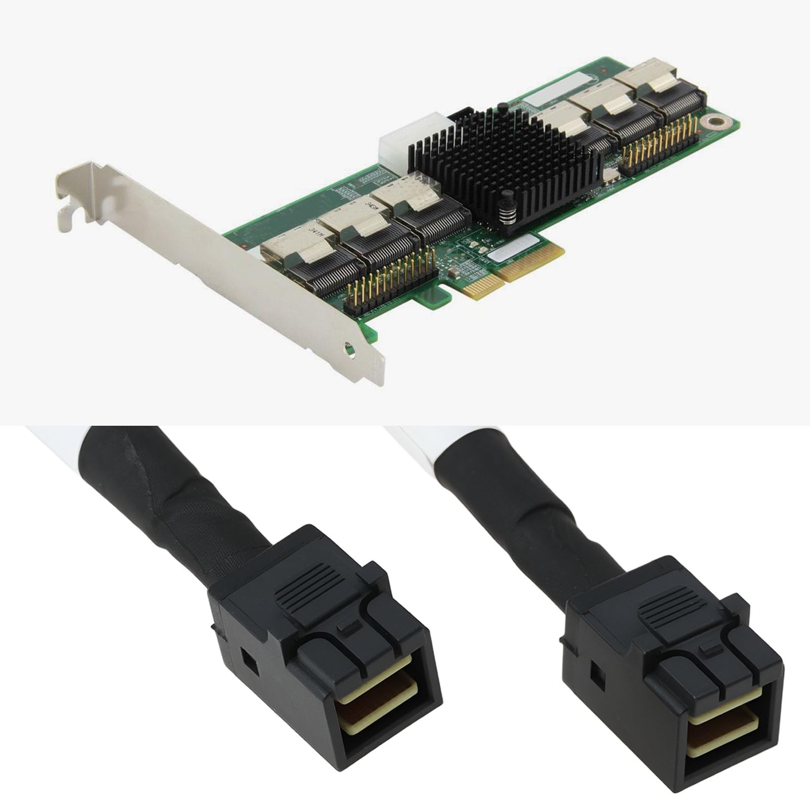 EMSea Câble Interne Mini SAS HD X4 SFF-8643 vers SFF-8643 Compatible avec LSI Serveurs Systèmes de Stockage Raid