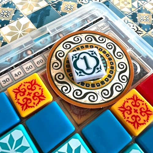Asmodee - Azul Mini - gra planszowa w wersji kieszonkowej, dla 2-4 graczy, 8+ lat, wydanie włoskie