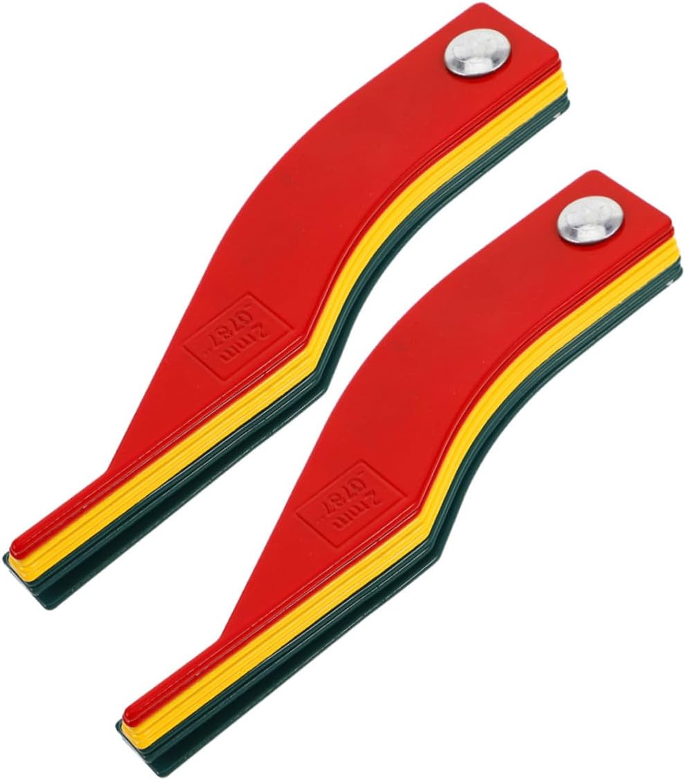 2pcs Brake Pad Thickness Gauge Steel Brake Drum Gauge Measuring Tool for Auto Maintenance