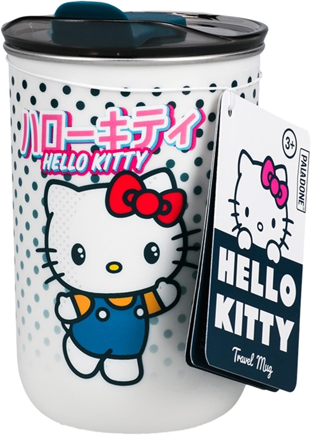 Hello Kitty Travel Cup with Lid for Cold & Iced Drinks, Officially Licensed Sanrio Pop Culture Merchandise, 350 ml (11 fl oz)