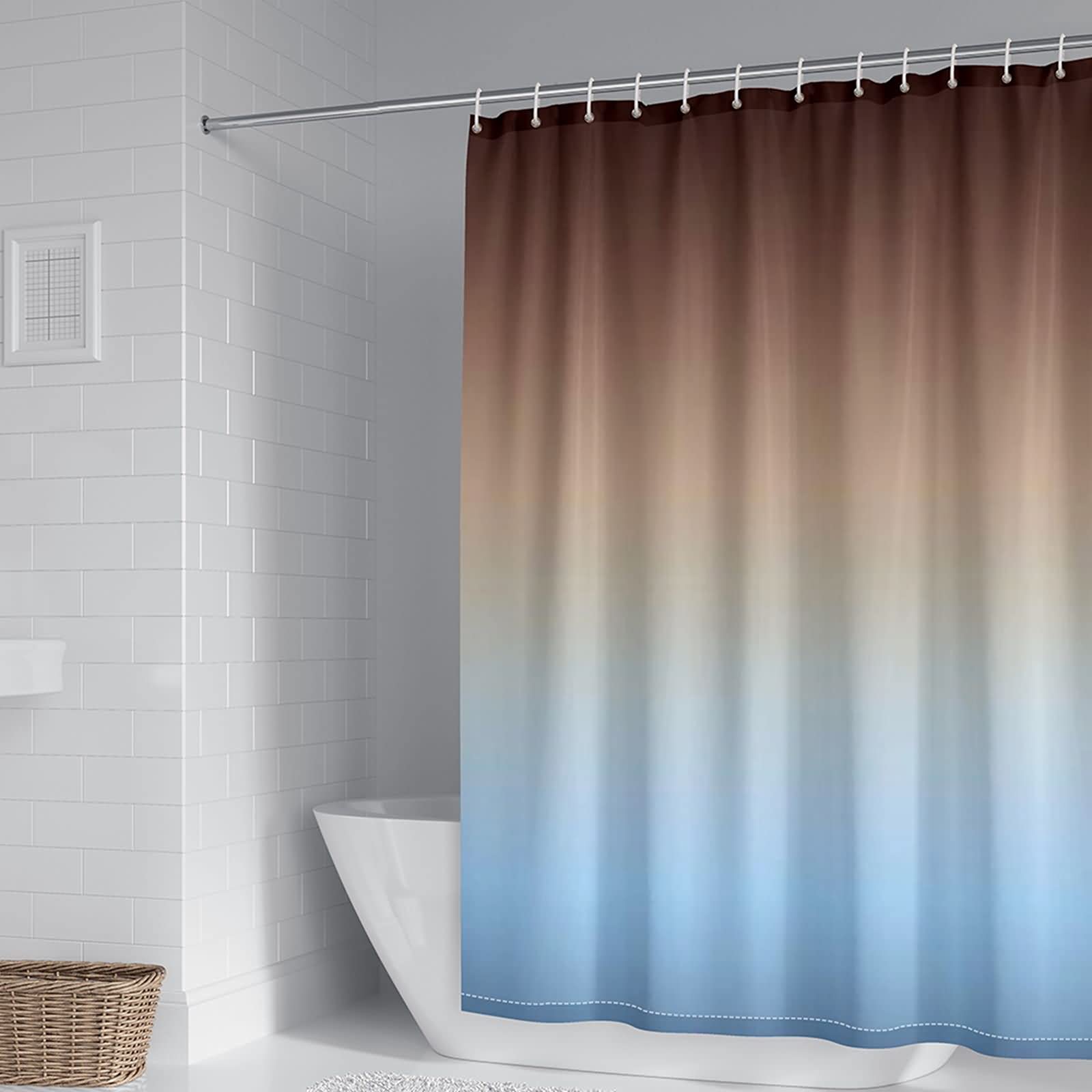 Rideau de douche 180x200cm polyester dégradé bicolore KnSam