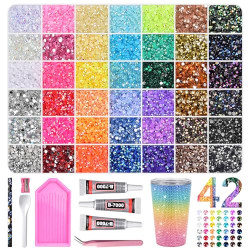 42000Pcs 42 Colors 3mm Bedazzling Kits DROPS TO - image 1