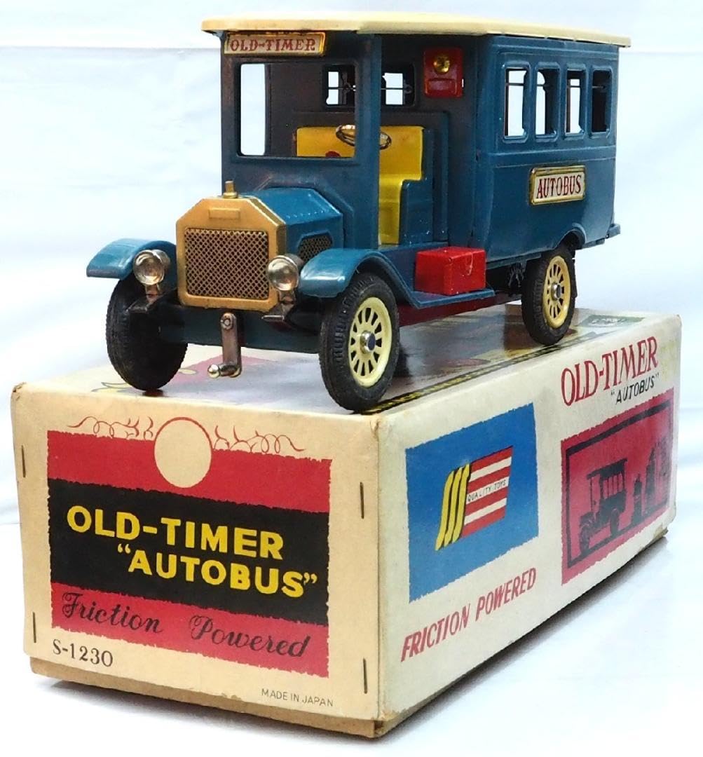 Amazon.co.jp: SSSオールドタイマー バス青 S-1230ブリキtin toy car箱 