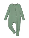 Baby Pajama with Bamboo Viscose, Footie Jumpsuit Romper with 2-Way Zipper for Baby Boy Girl Toddler Sleeper Sleepwear