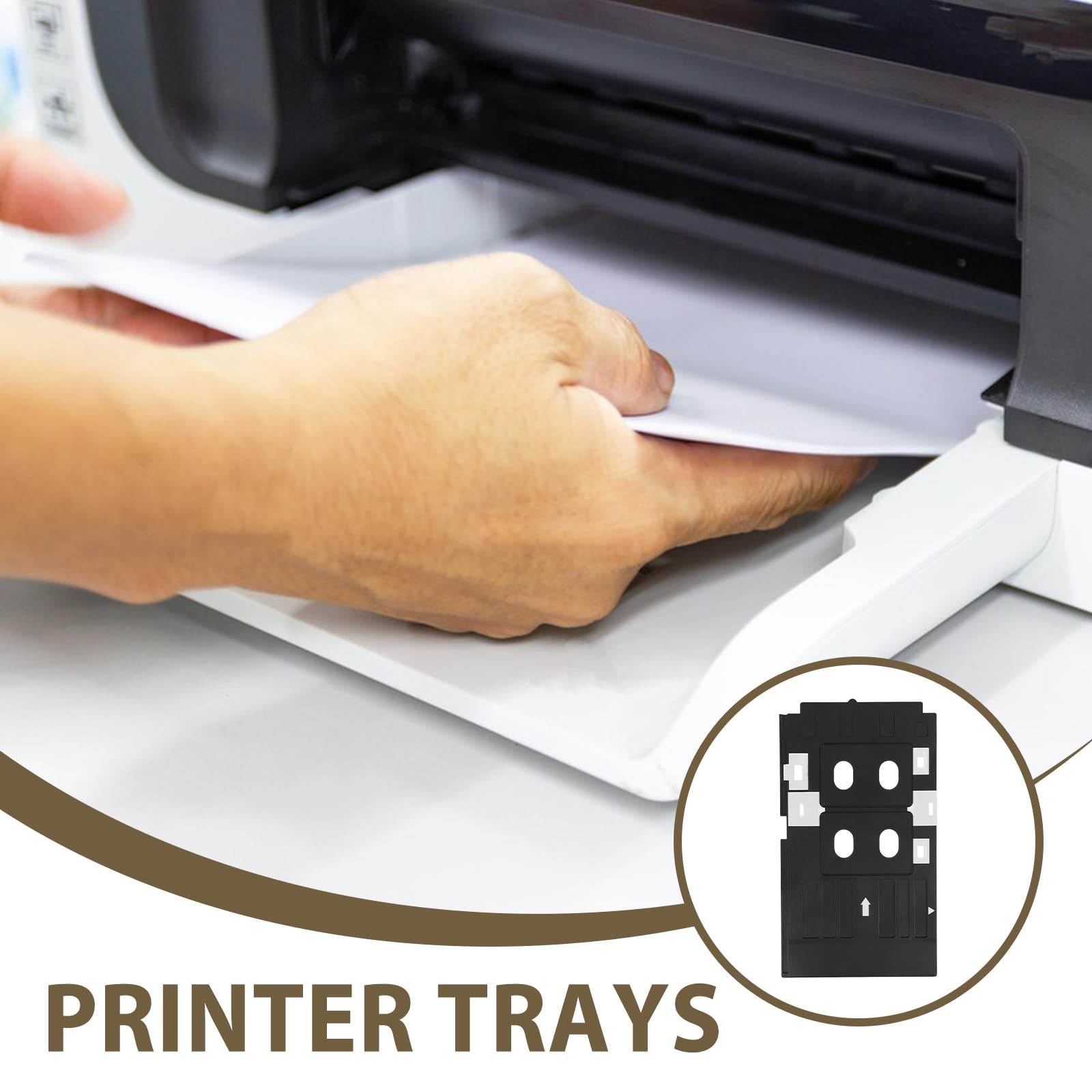 Tofficu Bandeja para Impresora De Tarjetas De Identificación 2 Unidades Bandeja Resistente PVC con Ranura para Impresión Profesional para Oficina Escuela
