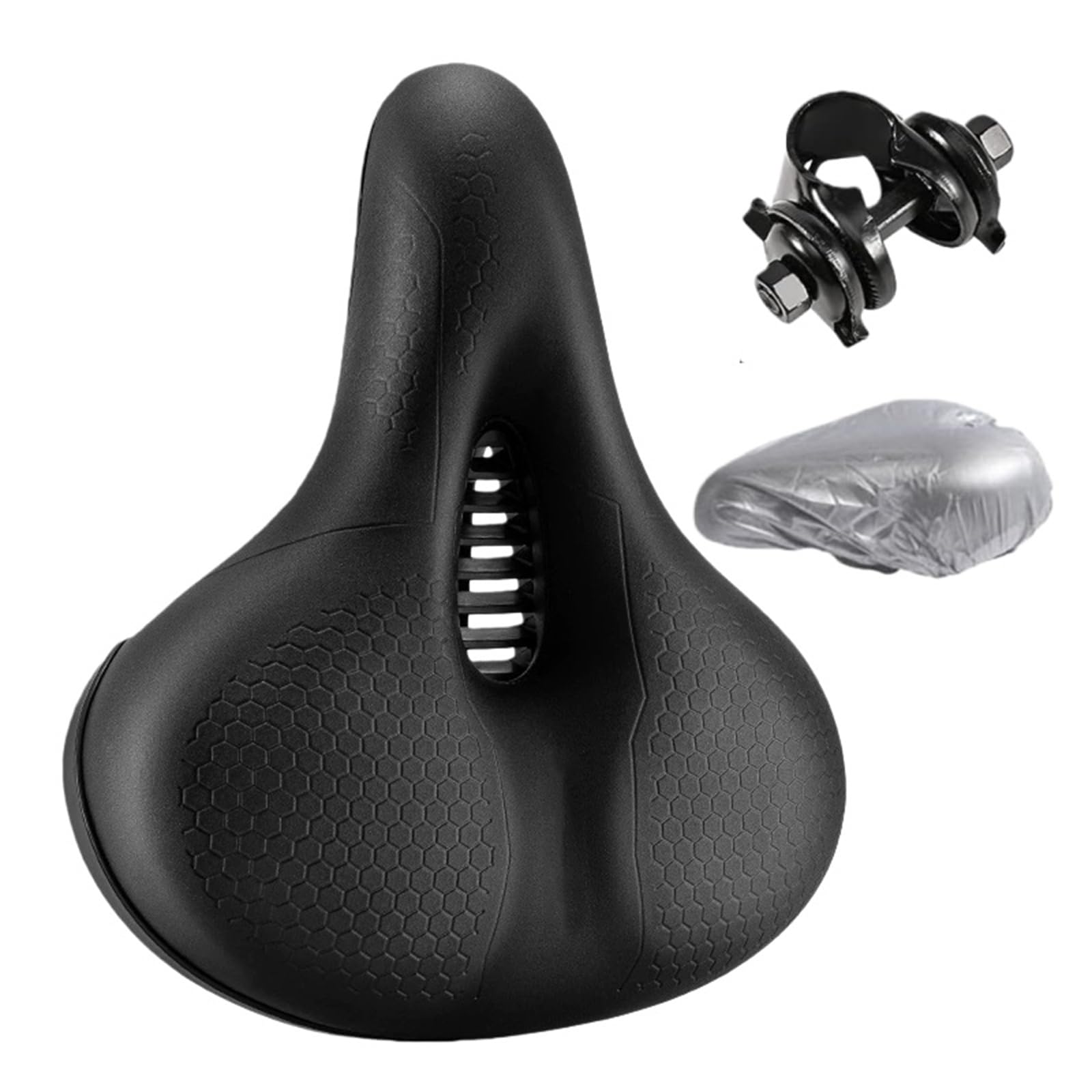 SelleNuage Confort Sport，Selle de vélo Ergonomique Large pour Homme et Femme siège vélo Respirant et amortissant en Mousse à mémoire de Forme étanche et Confortable