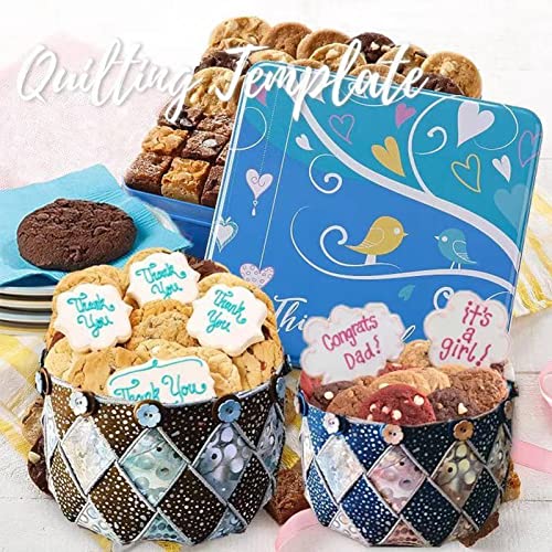 3 Pack Woven Spiral Storage Basket Cutting Template Rulers, 8/12/15 Inch Transparent PET Sewing Templates with Precise Scale, Reusable DIY Fabric Basket Making Tools for Sewing Quilting Croc