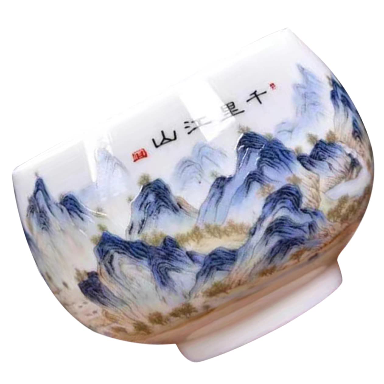 Taza de Cerámica para Té de Estilo Tradicional Diseño Pintado a Mano, Multiuso y Decorativa Adecuado para Casa o Casa de Té