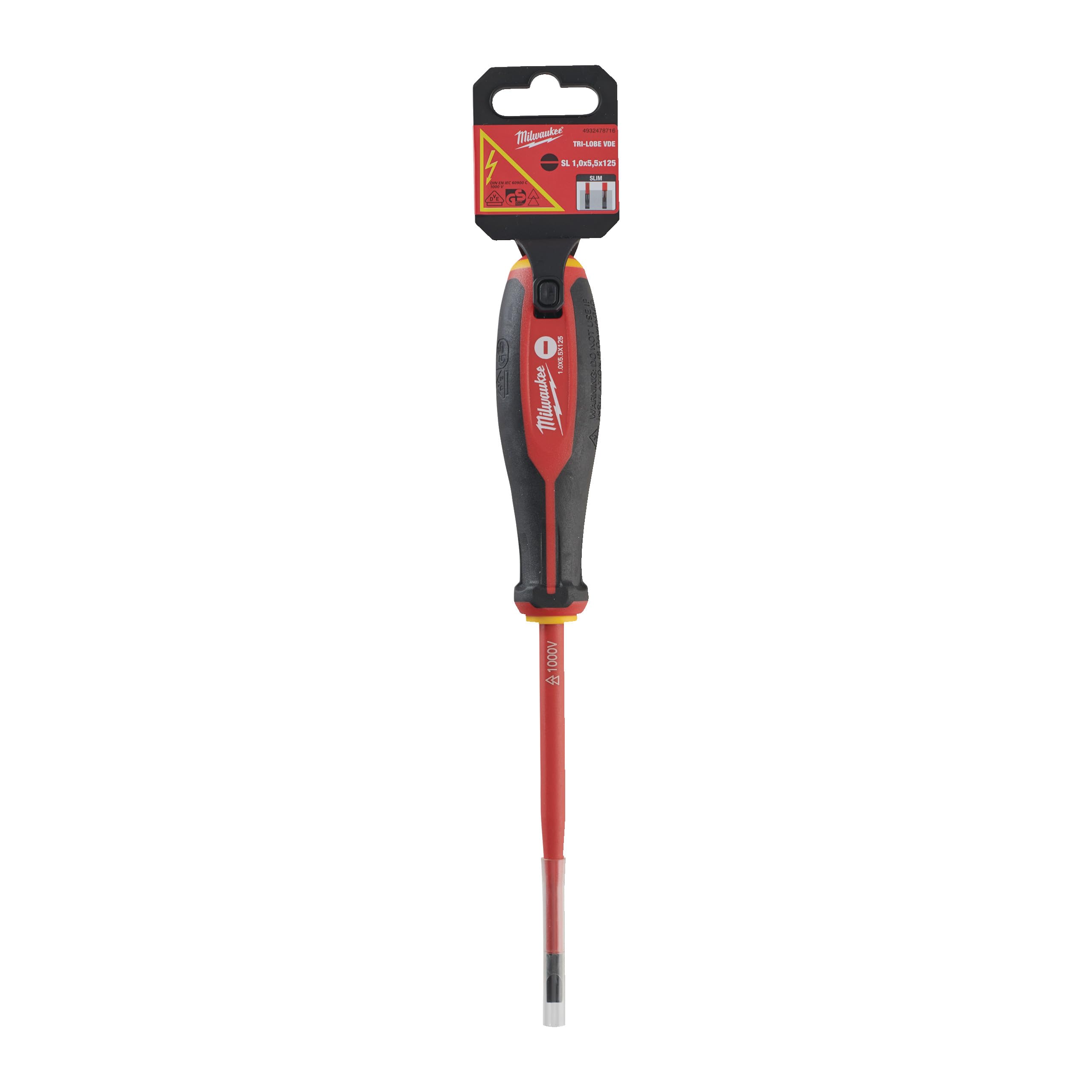 VDE Screwdriver Flat SL 1 x 5.5 x 125mm 4932478716 Straight