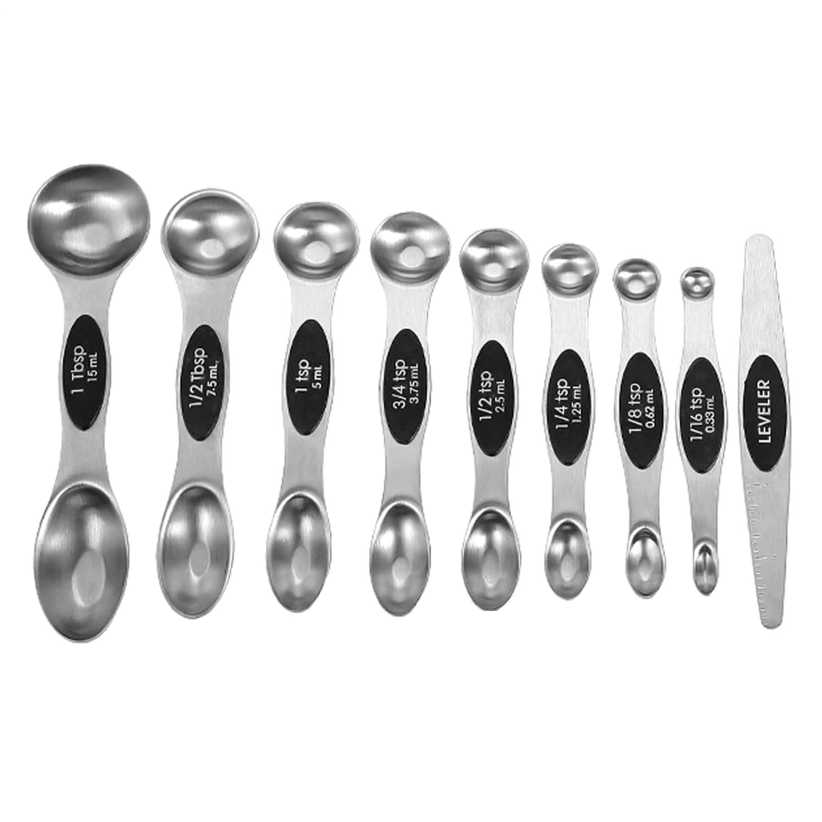 Messbecher-Set, 9 Stück Edelstahl Magnetische Messlöffel zum Backen und Kochen, passend für die meisten Küchengläser, unverzichtbares Küchenwerkzeug