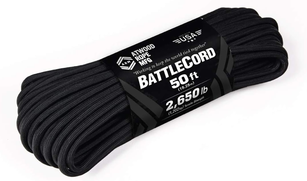 Atwood Rope MFG 5.6MM BattleCord: 2650 lb Strength & Durability Atwood Rope MFG 5.6MM BattleCord: 2650 lb Strength & Durability