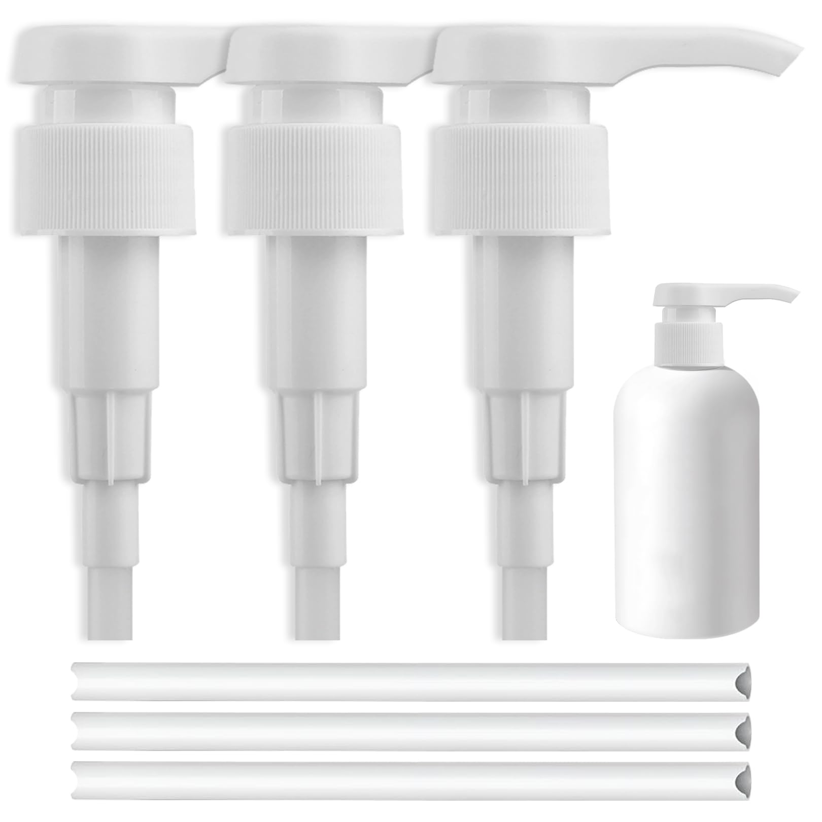 Dosierpumpe 1L Sirup für Best Body Nutrition,30mm Schraubflasche Dosierspender Sirupspender Wiederverwendbar Pumpaufsatz Shampoo Pumpspender Pumpkopf für 28/410 Gewindebehälter Flasche (1L-3-Stück)