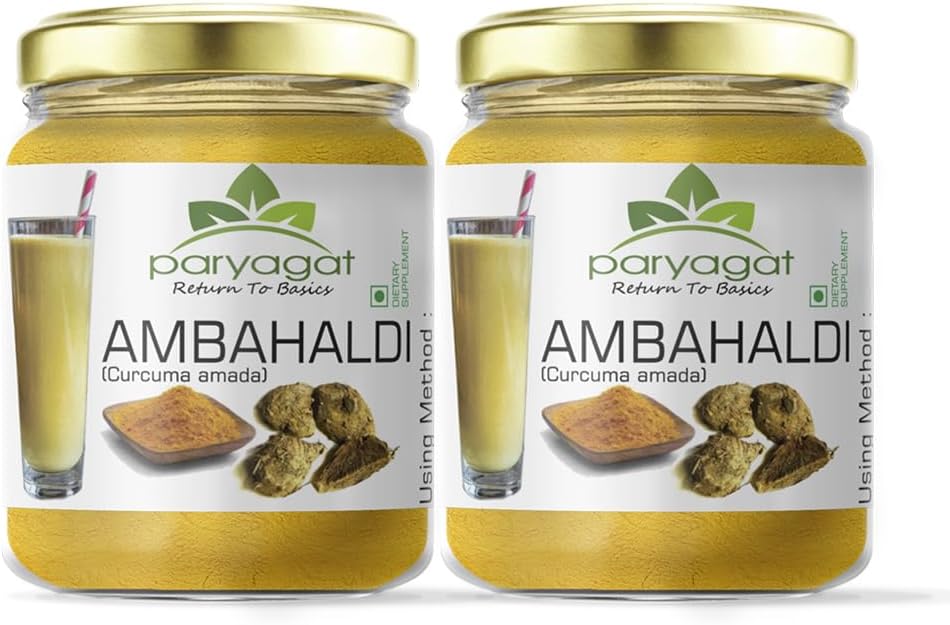 Paryagat 100% Pure Lab Tested Organic Amba Haldi Powder - Immunity Booster, Anti-Oxidant, Anti-Inflammatory Turmeric (100 Gram, Pack of 2)