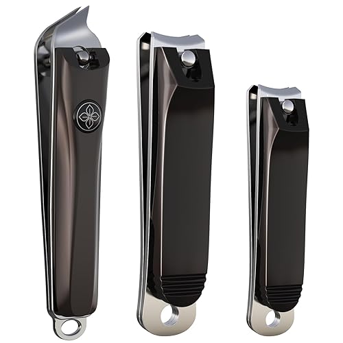 Miniatura 8 de GLAMFIELDS Cortaúñas con atrapasueños, cortaúñas grande para las uñas, con borde inclinado, estuche de cuero, buen regalo para hombres y mujeres,