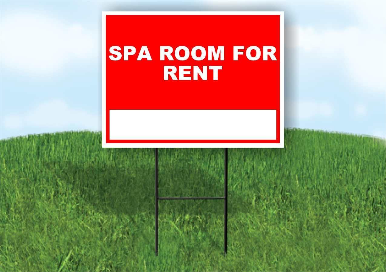 Spa room for rent Write On Me Red 18x24 in Double Sided Yard Road Sign w/Stand