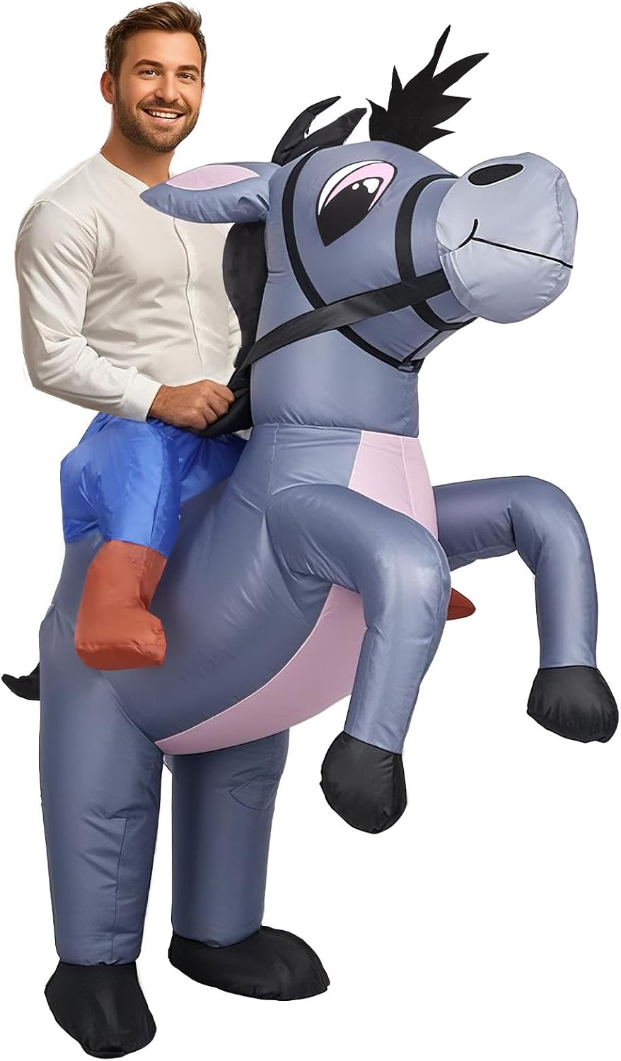 Inflatable Donkey Costume, Halloween Cosplay Funny Costume Adult (Donkey)
