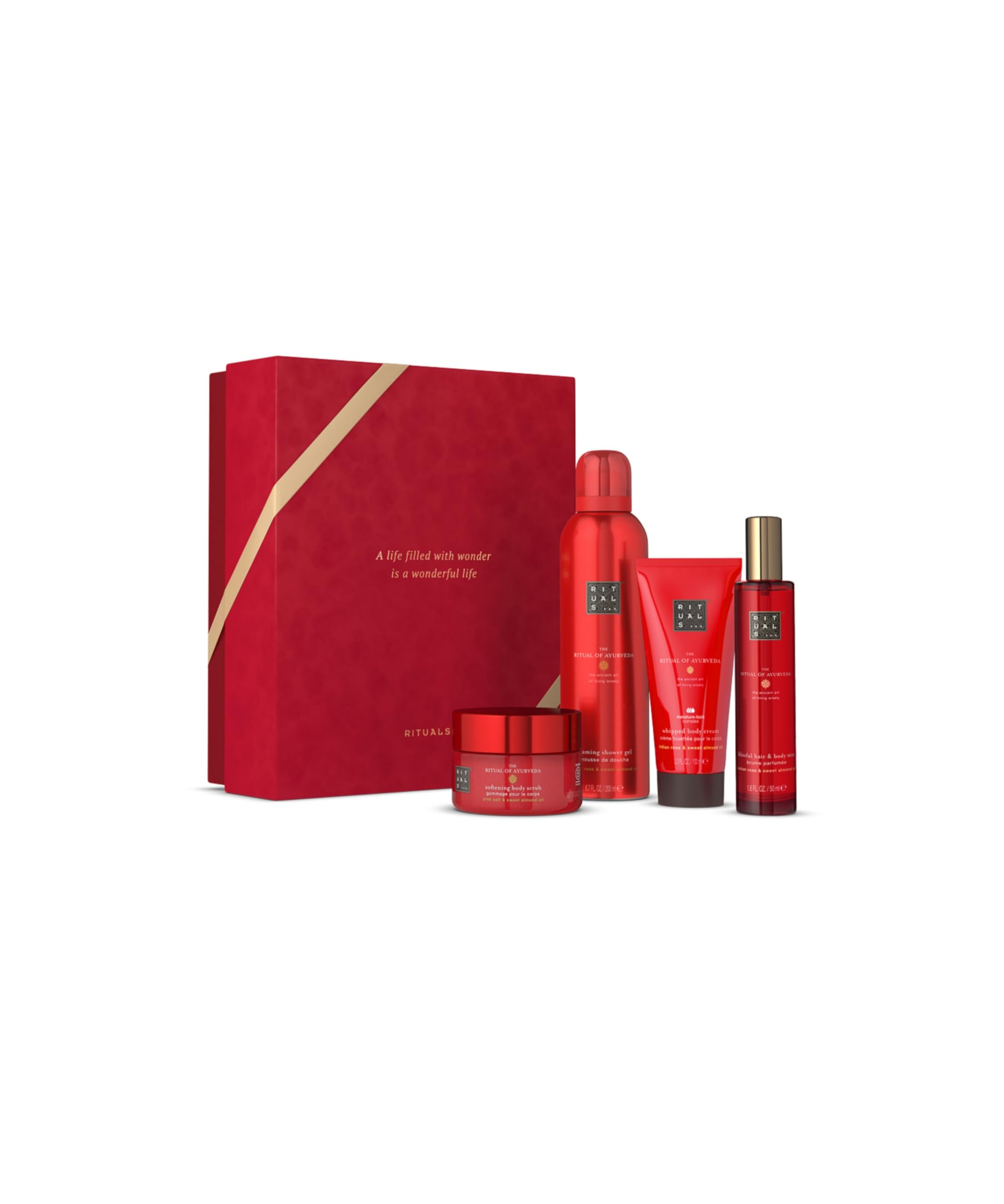 Rituals Ayurveda Mittleres Geschenkset, Rose Mandel Körperpflege