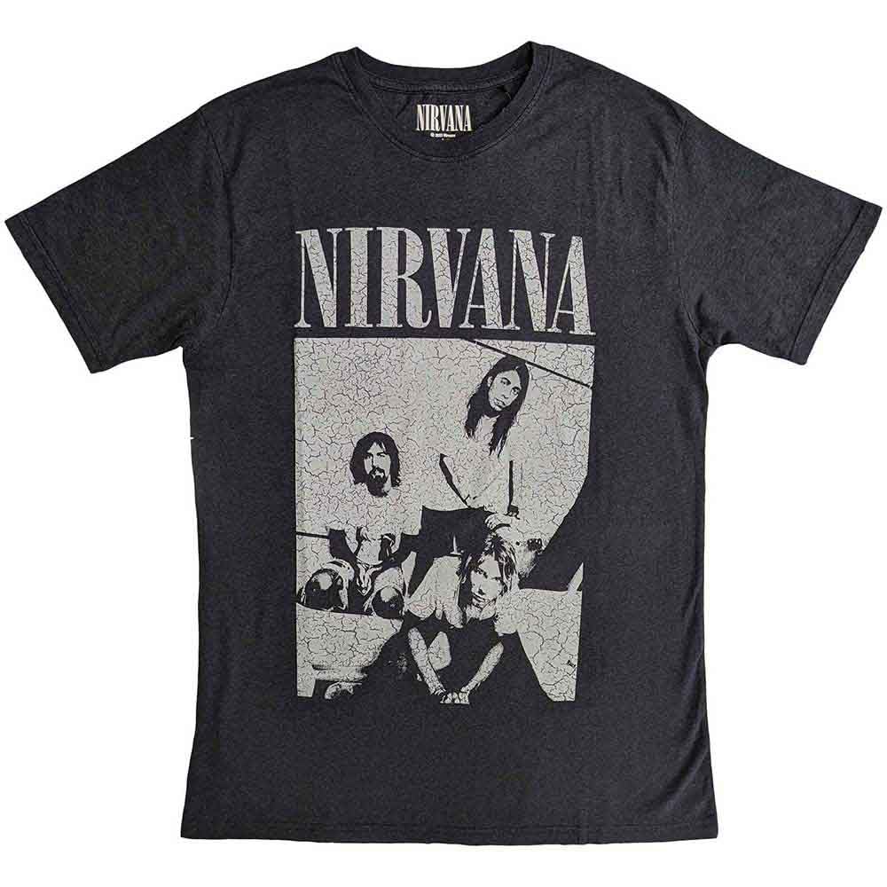 Rock Off Black Nirvana - Sitting - Distressed T-Shirt - Cotton - Size M - Officially Licensed Merch