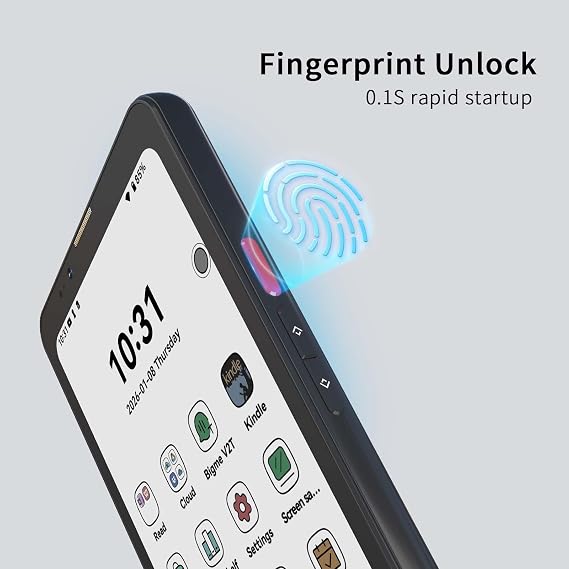 Bigme HiBreak Pro Color 6.13 ePaper E-Ink Phone with Fingerprint Unlock, NFC, 8GB+256GB, eBook Readers Android E Ink eReader Mobile Phone with Android 14, 5G Dual SIM, 300PPI, Long Battery Life Black