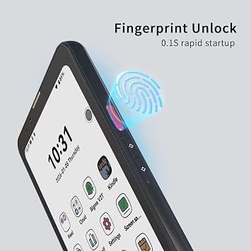 Bigme HiBreak Pro Color 6.13 ePaper E-Ink Phone with Fingerprint Unlock, NFC, 8GB+256GB, eBook Readers Android E Ink eReader Mobile Phone with Android 14, 5G Dual SIM, 300PPI, Long Battery Life Black