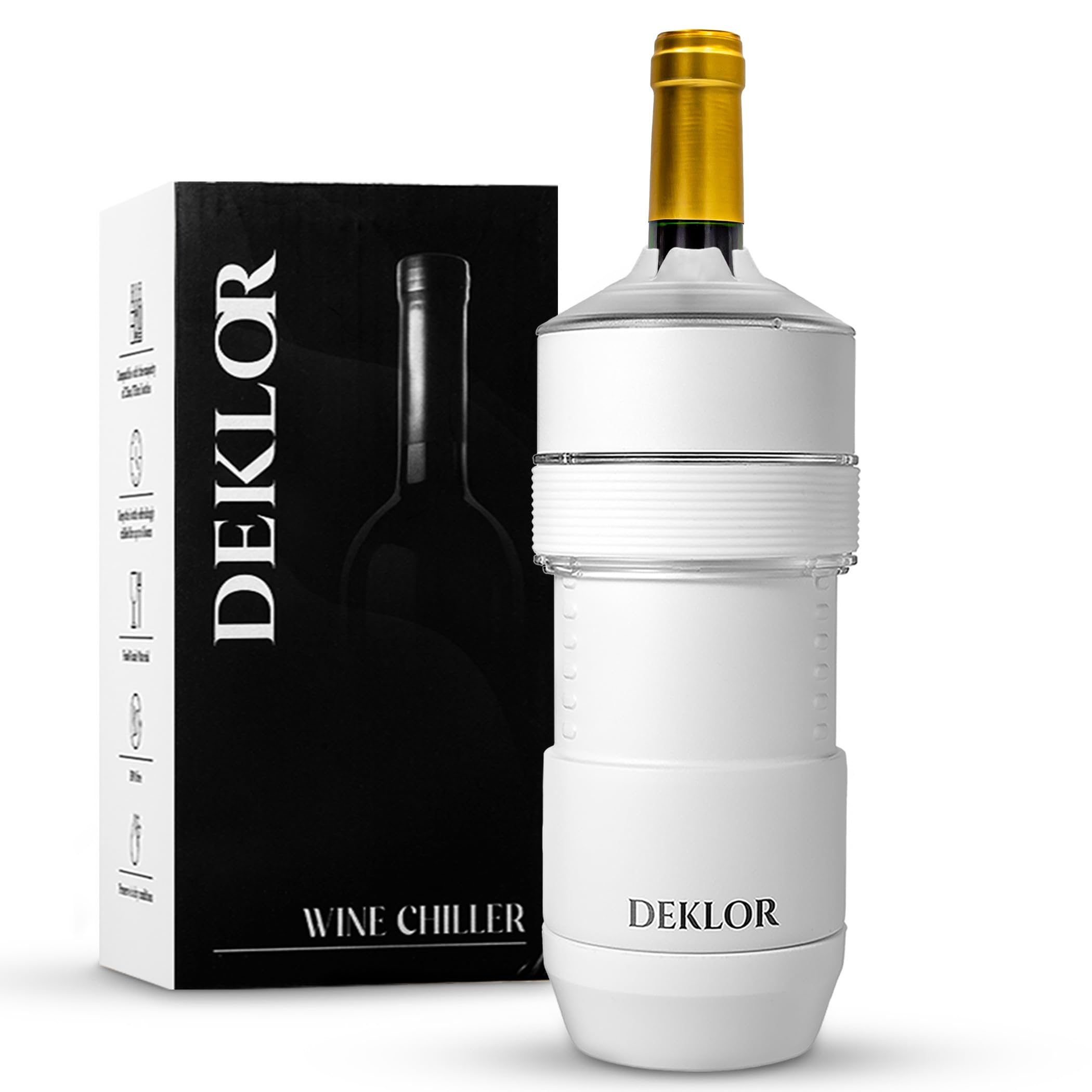 Deklor Wine Chiller - Wine Coolers for Wine Bottles and Champagnes, Keeps Wine and Beverages Cold - Perfect Wine Gift For Parties and Dinners