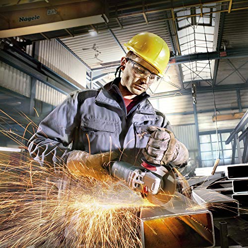 Image of Metabo 6-Inch Angle Grinder | 13.5 Amp | 9,600 RPM | Electronics | Non-locking Paddle Switch | WEP 15-150 Quick
