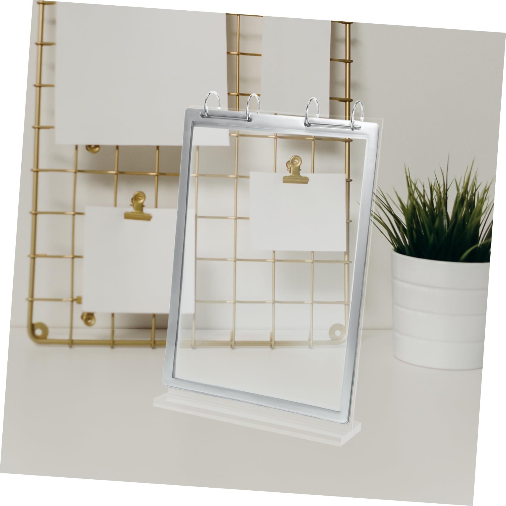 BELLIFFY Display Stand Sign The Menu Display Shelf Acrylic Stands for Display Sign Holders Paper Holder Menu Holder for Table Sign Stand Desktop Menu Storage Rack Menu Stand Transparent Pvc