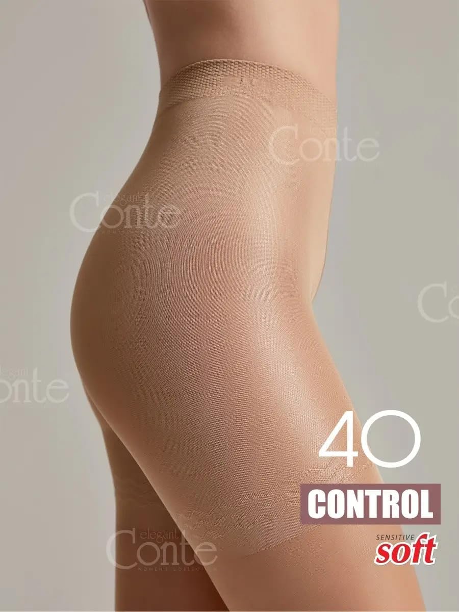 Conte Body Shaping Semi Opaque Compression Tights Pantyhose Control 40 Den - Image 2