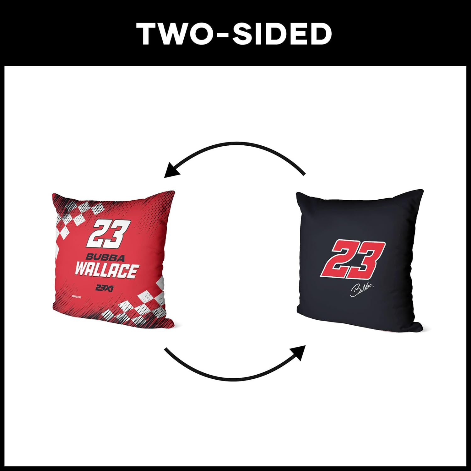 Northwest NASCAR Double-Sided Throw Pillow 18x18 Inches, Soft Decorative Racing Accent Cushion
