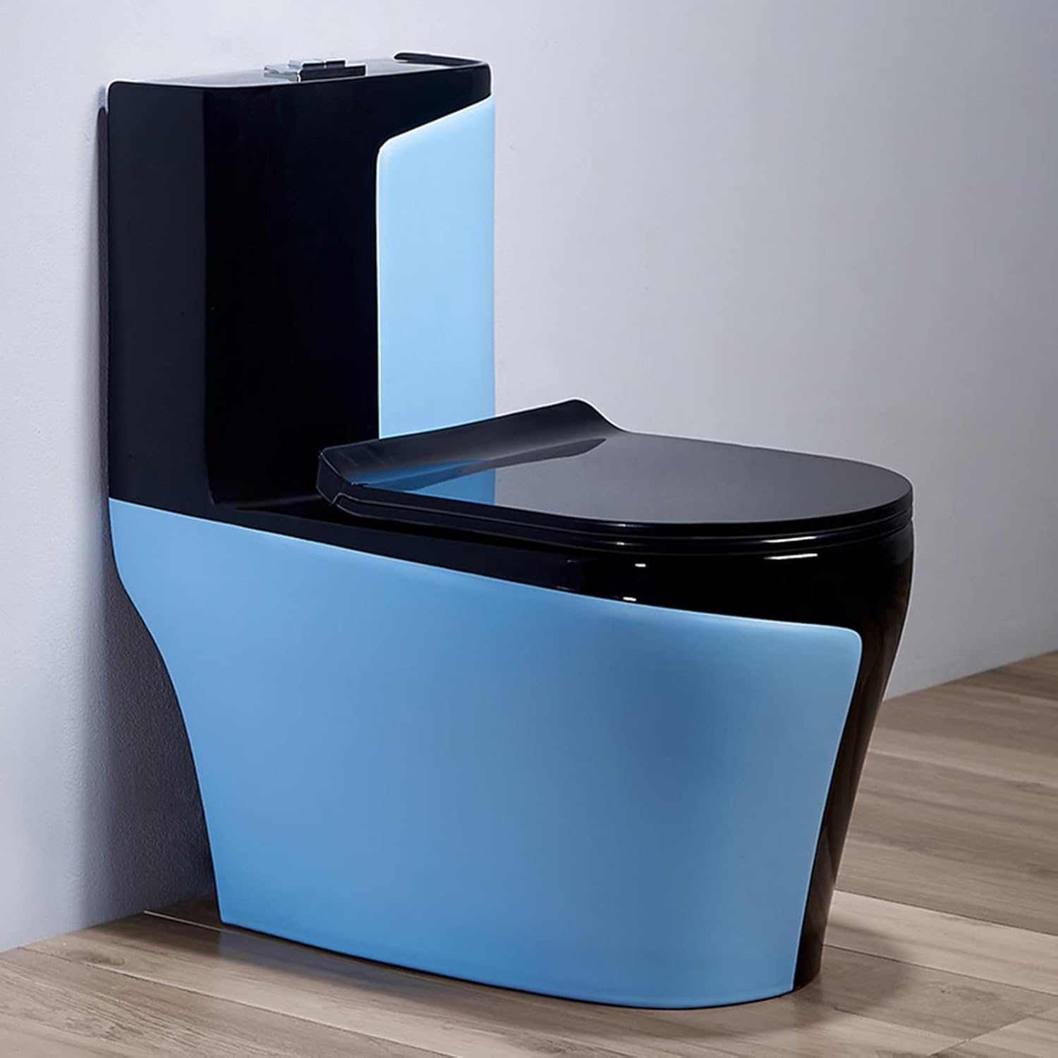 Black Blue Ceramic Toilet, Modern Color OnePiece Toilet Household