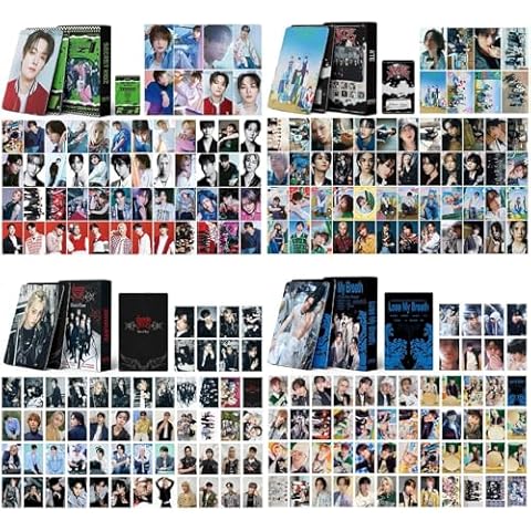 MeiYiYou 4Pack/220PCS Stray-Kids Photocards,Stray-Kids Lomo Cards Greeting Cards for Collection(White) Cover