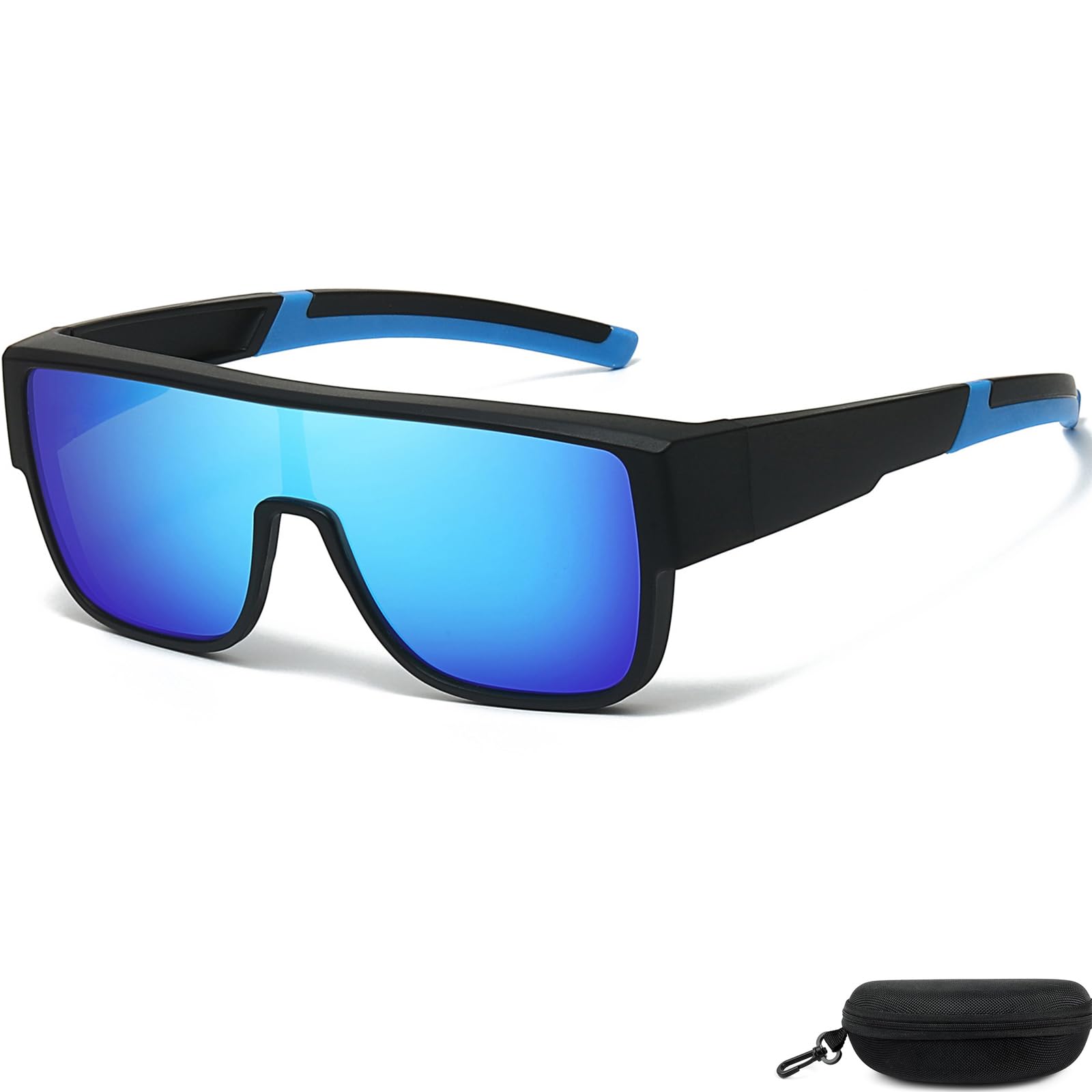 TJUTR Polarised Over Glasses Sunglasses for Cycling Men Women, UV400 Fit Over Prescription Sunglasses for Driving Cycling Daily