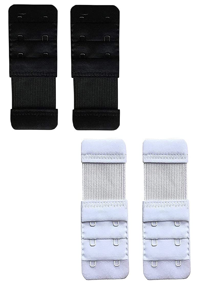 lpx � Bra Hook Extender-2 Hook - 3 Rows (with Extra Elastic) Save Your Bra Increase BLACK,WHITE COLORS-picture-34