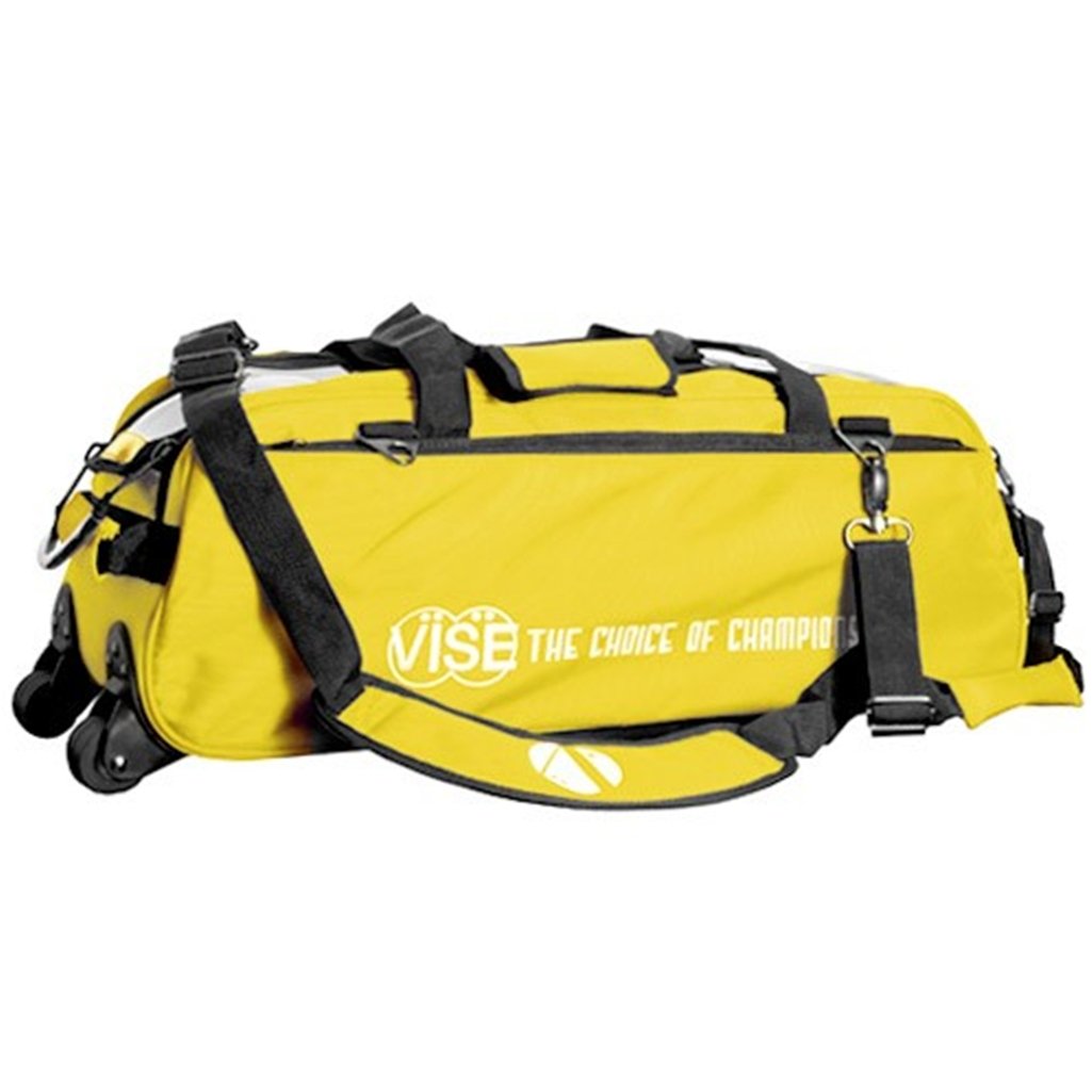 Vise Clear Top 3 Ball Roller Bowling Bag- Yellow/Black ()